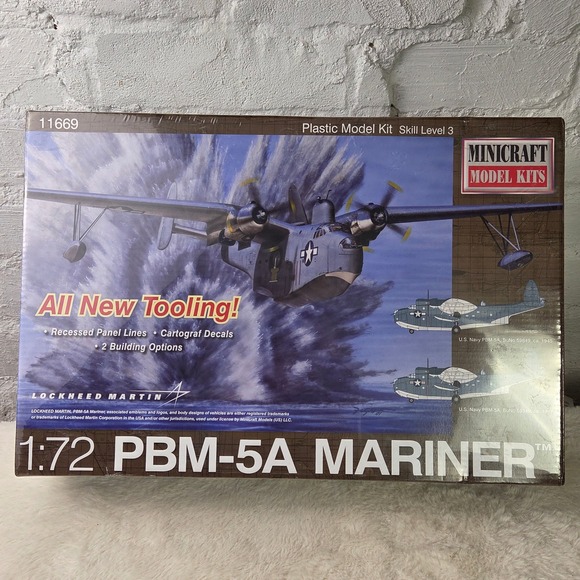 Minicraft Other - Minicraft 1:72 Scale PBM 5A Mariner Plastic Model Kit Skill Level‎ 3 New Tooling